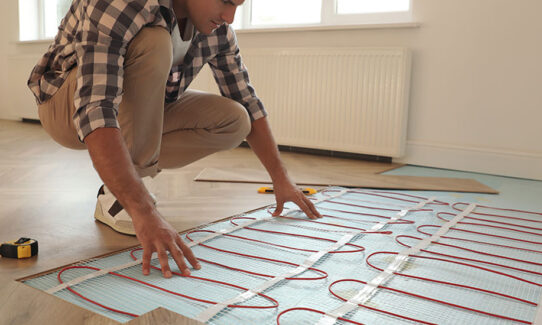 Underfloor heating for wooden floors