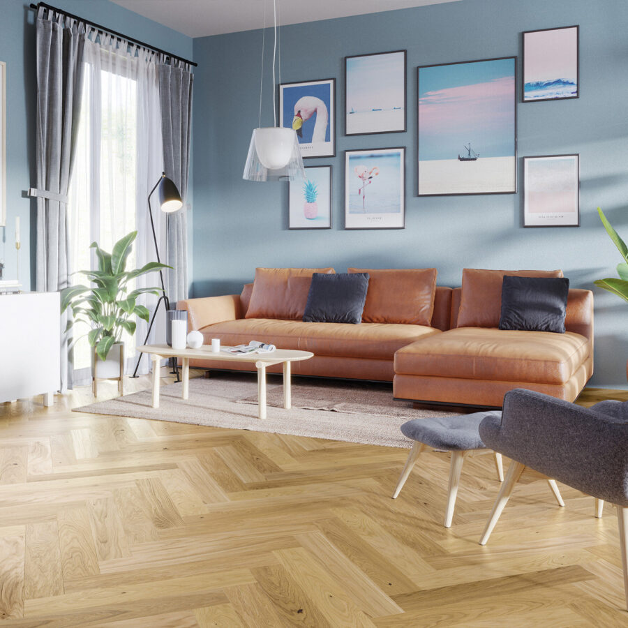 Timba Floor Loc Engineered Herringbone – Brushed Matt Lacquer Oak 2063