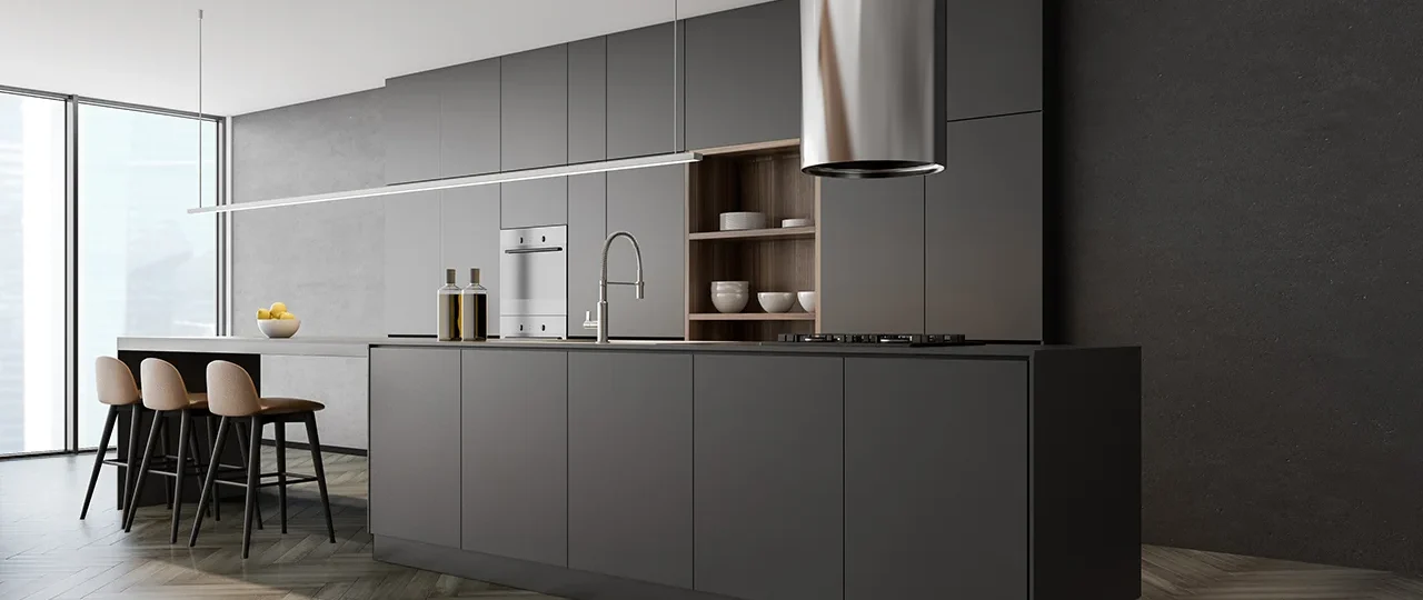 Practical & stylish kitchen flooring ideas 1 Harbour Oak Herringbone Luvanto Kitchen Reduced Size