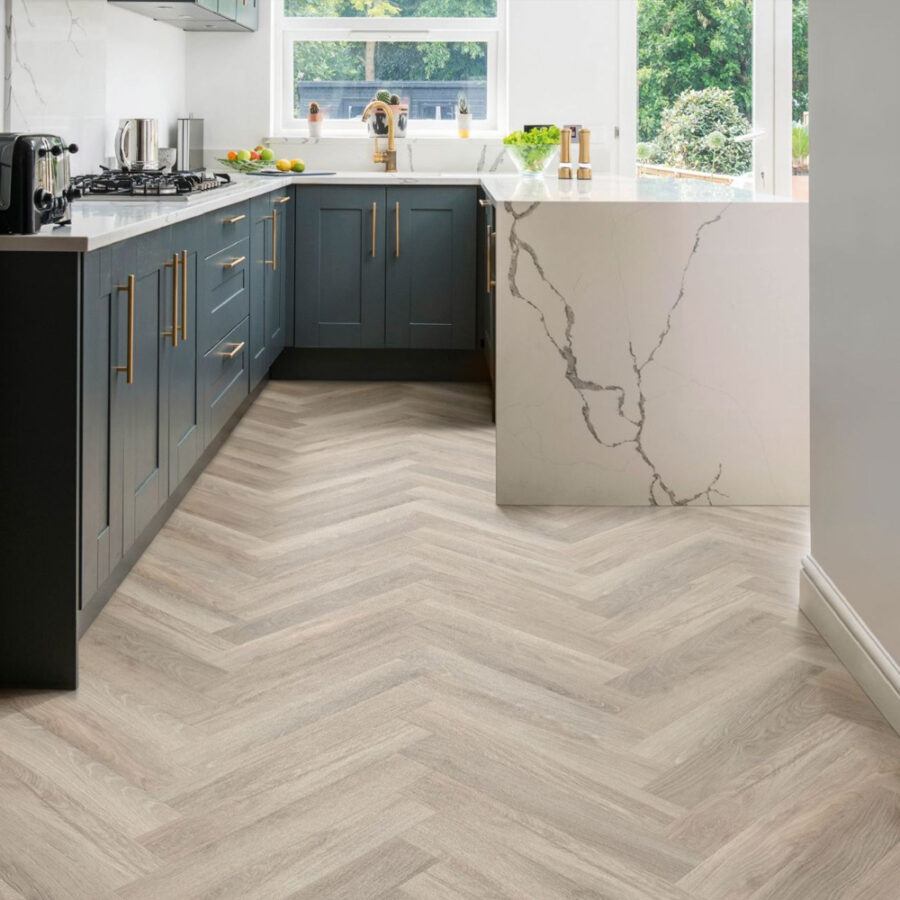 Polyflor Camaro Rigid Core – Waterside Oak Herringbone RPQ4143