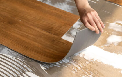 How to lay glue down LVT flooring